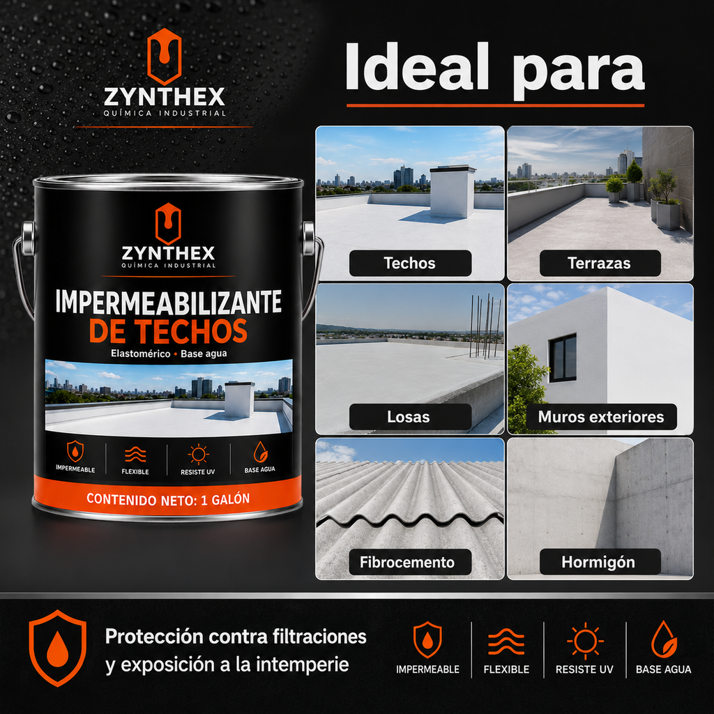 Impermeabilizante de Techos Elastomérico Base Agua — Zynthex