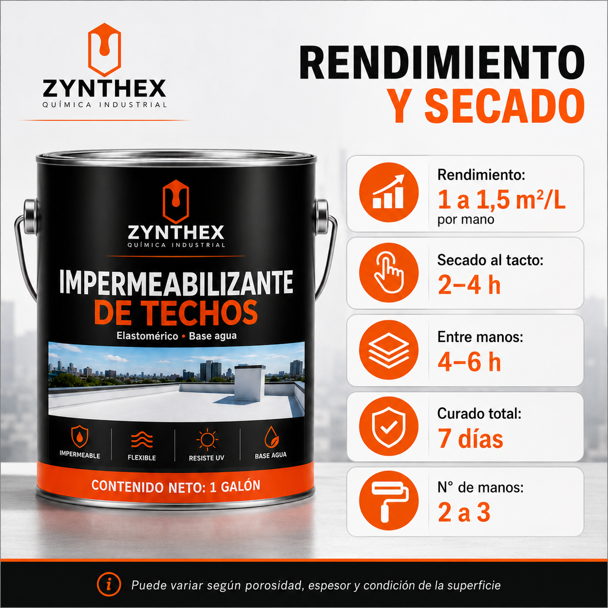 Impermeabilizante de Techos Elastomérico Base Agua — Zynthex
