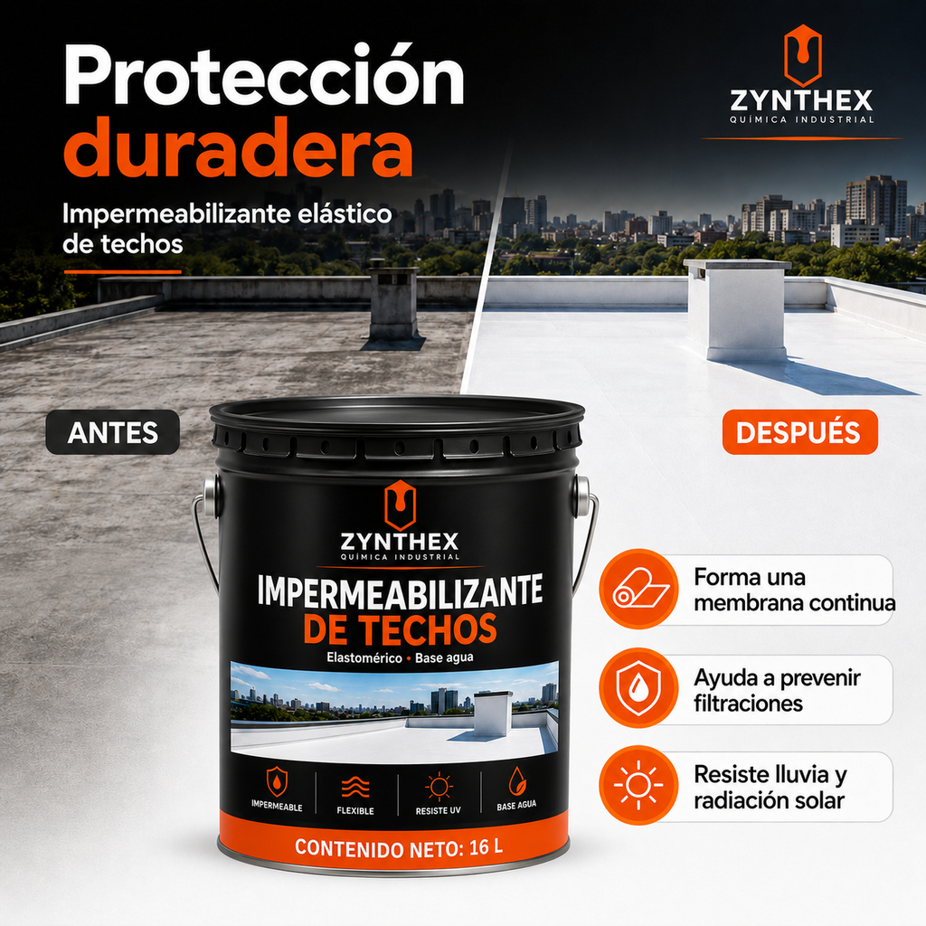 Impermeabilizante de Techos Elastomérico Base Agua — Zynthex