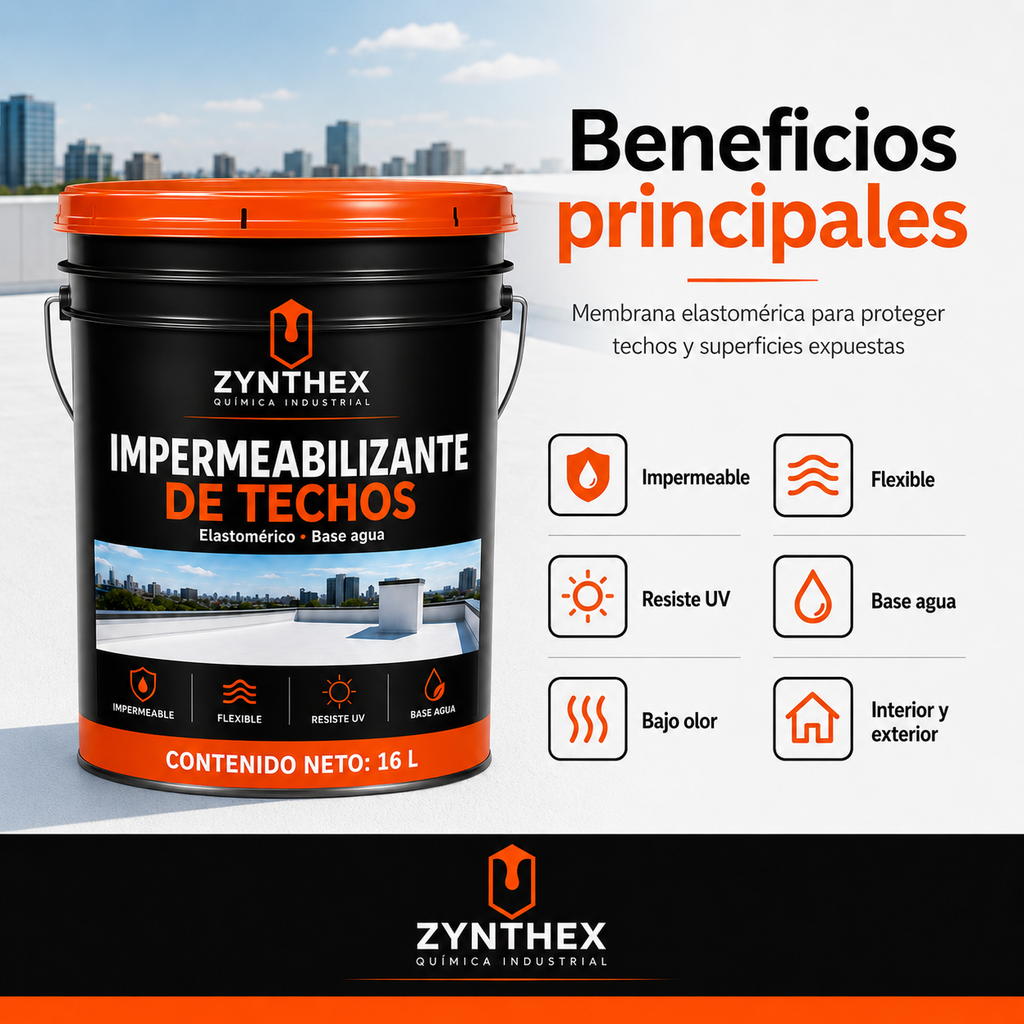 Impermeabilizante de Techos Elastomérico Base Agua — Zynthex