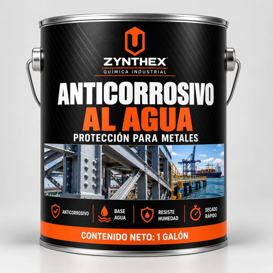 Anticorrosivo al agua Zynthex para estructuras metálicas, galón