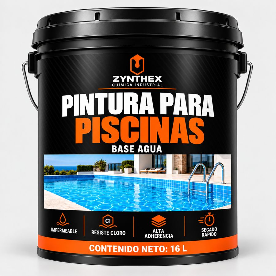 Pintura para piscinas acrílica al agua Zynthex, tineta 16 L