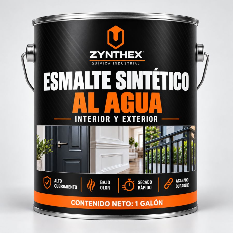 Esmalte sintético al agua Zynthex para metal y madera, galón